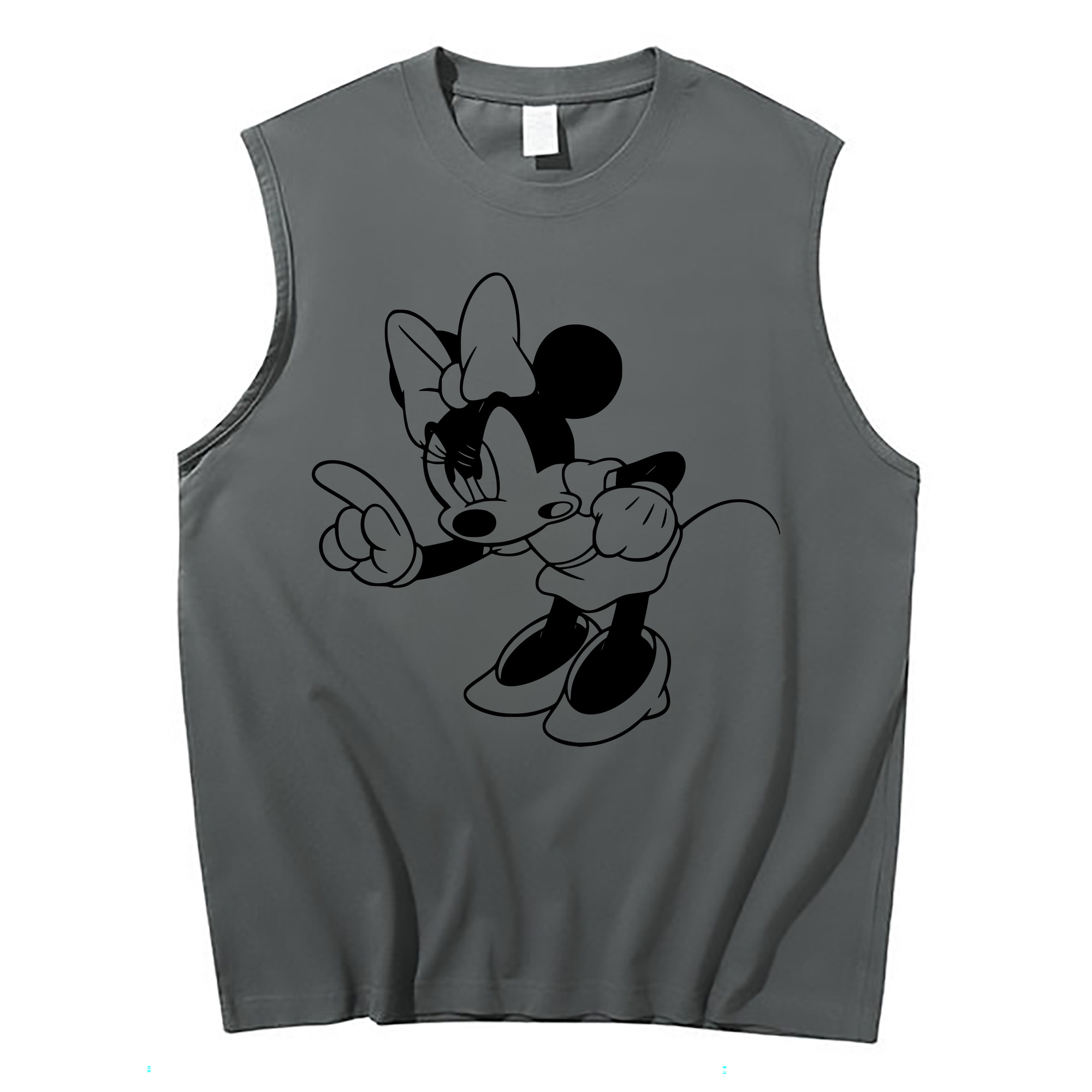 ミッキーマウス Mickey Mouse コットン100％タンクトップ（フロントプリント）